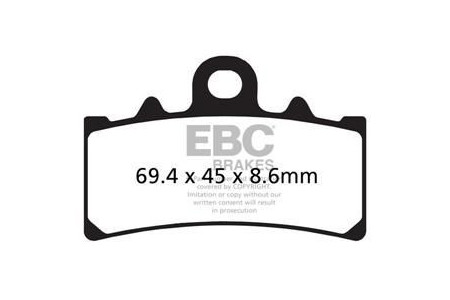 Jeu de plaquettes de frein EBC FA606HH Utilisation Route
