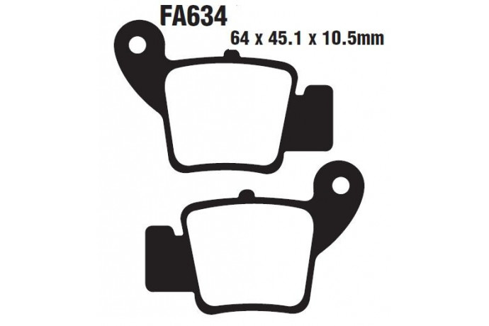 Coppia pastiglie freno EBC FA634TT Utilizzo strada Coppia pastiglie freno EBC FA634TT Utilizzo strada