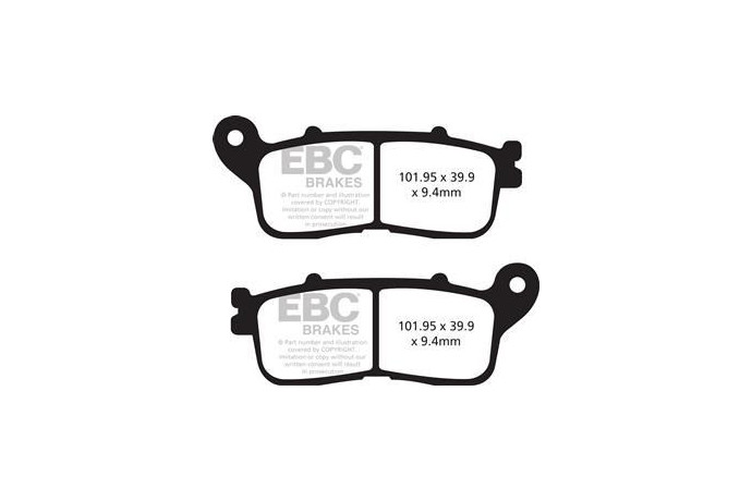 Jeu de plaquettes de frein EBC FA636HH Utilisation Route Jeu de plaquettes de frein EBC FA636HH Utilisation Route