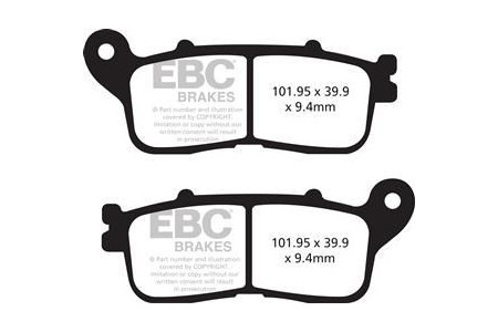Jeu de plaquettes de frein EBC FA636HH Utilisation Route