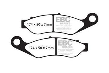 Jeu de plaquettes de frein EBC FA638HH Utilisation Route