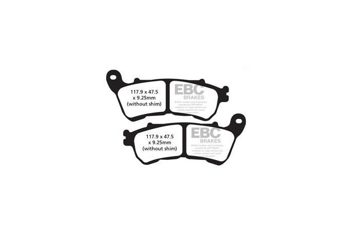 Jeu de plaquettes de frein EBC FA640HH Utilisation Route Jeu de plaquettes de frein EBC FA640HH Utilisation Route