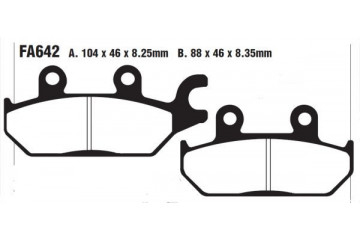 Coppia pastiglie freno EBC FA642TT Utilizzo strada