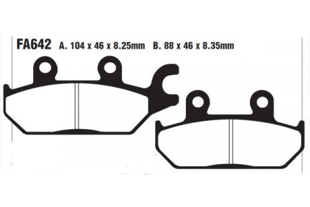 Coppia pastiglie freno EBC FA642TT Utilizzo strada