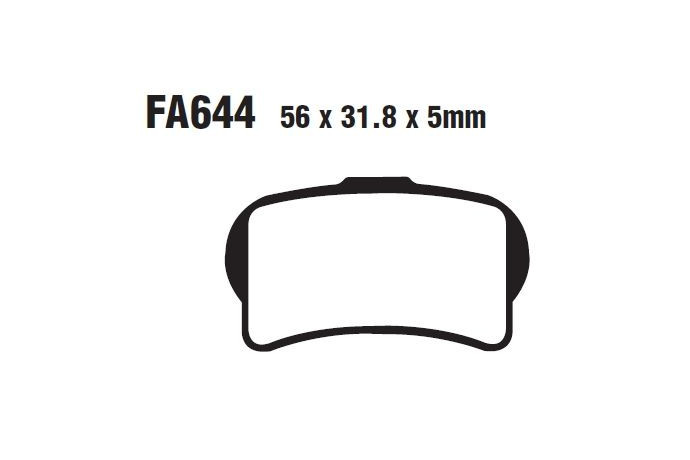Jeu de plaquettes de frein EBC FA644TT Utilisation Route