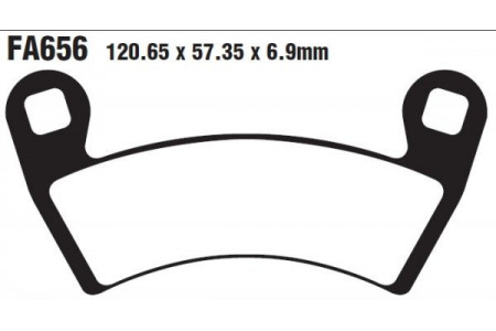 Set of EBC brake pads Road use FA656TT