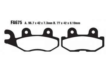 Coppia pastiglie freno EBC FA675TT Utilizzo strada