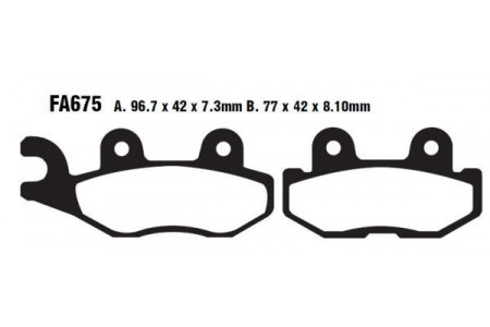 Coppia pastiglie freno EBC FA675TT Utilizzo strada