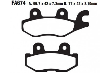 Coppia pastiglie freno EBC FA674TT Utilizzo strada