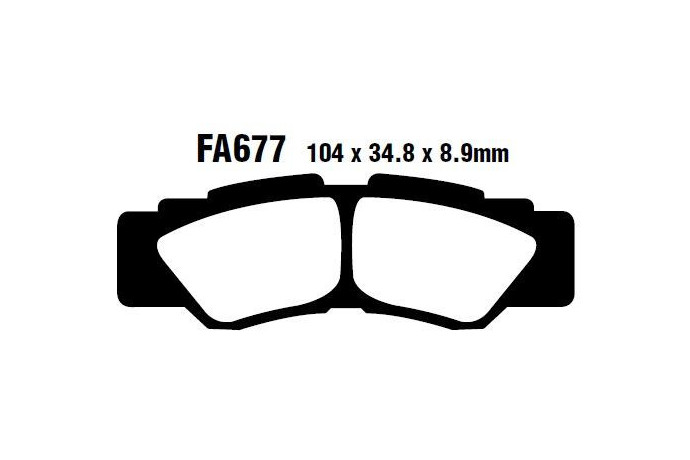 Jeu de plaquettes de frein EBC FA677TT Utilisation Route Jeu de plaquettes de frein EBC FA677TT Utilisation Route