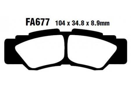 Coppia pastiglie freno EBC FA677TT Utilizzo strada