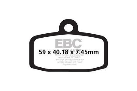 Juego de pastillas de freno EBC FA612TT Uso en carretera