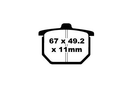 Coppia pastiglie freno EBC FA029 Utilizzo strada