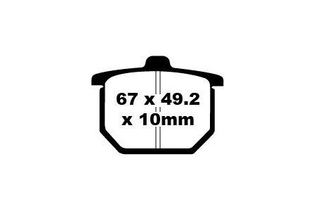 Coppia pastiglie freno EBC FA030 FA030V Utilizzo strada