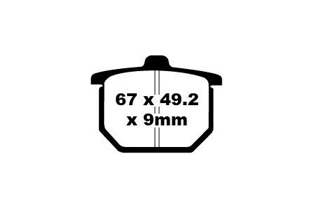 Set of EBC brake pads Road use FA031 FA031V