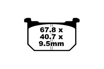 Coppia pastiglie freno EBC FA068 FA068HH Utilizzo strada