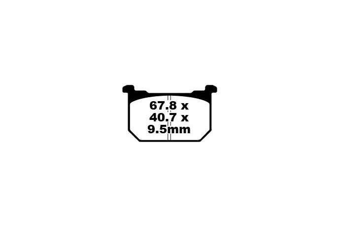 Coppia pastiglie freno EBC FA068 FA068HH Utilizzo strada Coppia pastiglie freno EBC FA068 FA068HH Utilizzo strada
