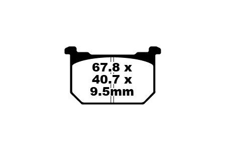 Coppia pastiglie freno EBC FA068 FA068HH Utilizzo strada