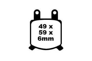 Coppia pastiglie freno EBC FA076 Utilizzo strada