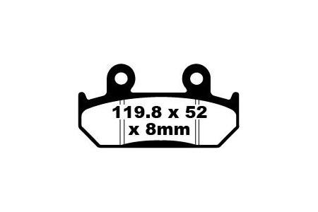 Jeu de plaquettes de frein EBC FA121 FA121HH Utilisation Route