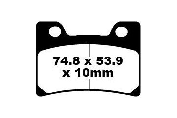 Set of EBC brake pads Road use FA182 FA182HH