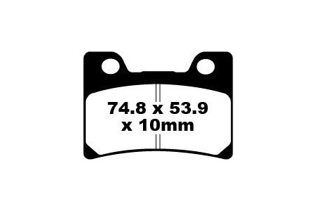 Set of EBC brake pads Road use FA182 FA182HH