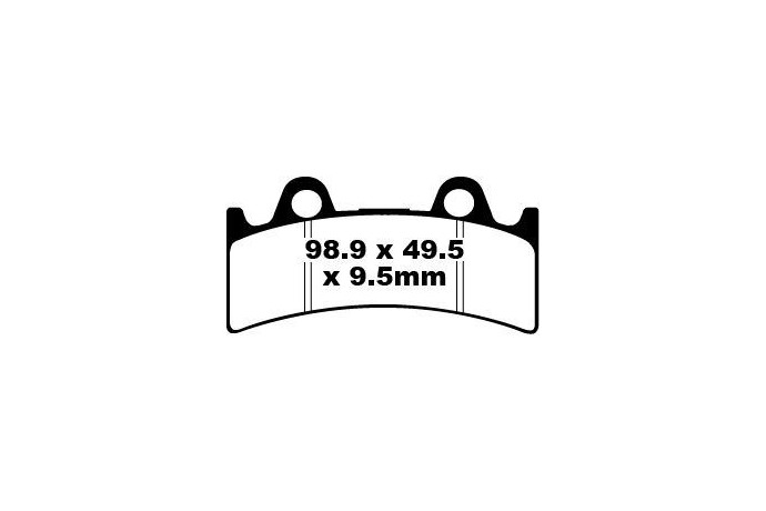 Coppia pastiglie freno EBC FA190 FA190HH Utilizzo strada Coppia pastiglie freno EBC FA190 FA190HH Utilizzo strada