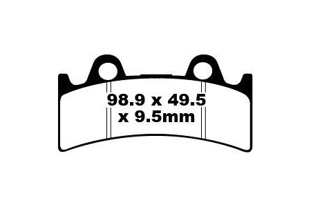 Coppia pastiglie freno EBC FA190 FA190HH Utilizzo strada
