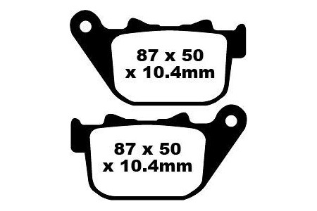 Jeu de plaquettes de frein EBC FA387 FA387HH Utilisation Route