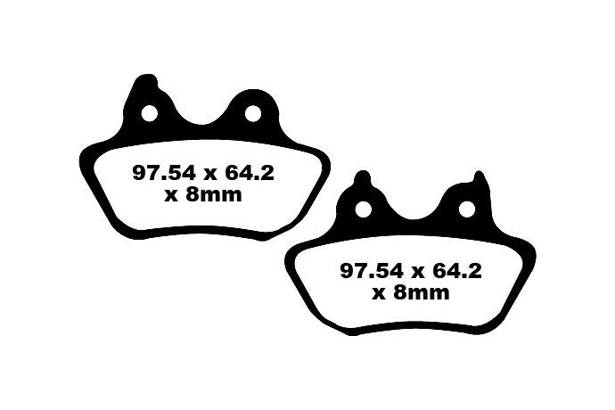 Jeu de plaquettes de frein EBC FA434 FA434HH Utilisation Route
