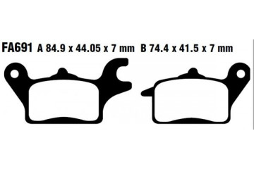 Set of EBC brake pads Road use FA691 FA691HH