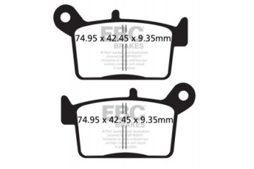 Set of EBC brake pads Road use FA697