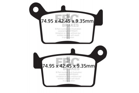 Set of EBC brake pads Road use FA697