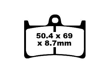 Jeu de plaquettes de frein EBC EPFA380HH Utilisation Route