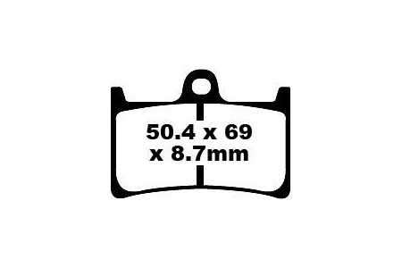 Jeu de plaquettes de frein EBC EPFA380HH Utilisation Route