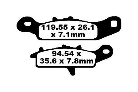 Jeu de plaquettes de frein EBC Performance FA342R Utilisation Intensive
