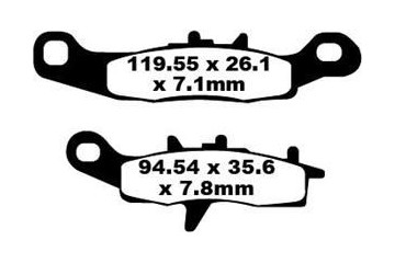 Jeu de plaquettes de frein EBC Performance FA349R Utilisation Intensive