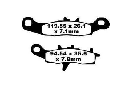 Jeu de plaquettes de frein EBC Performance FA349R Utilisation Intensive