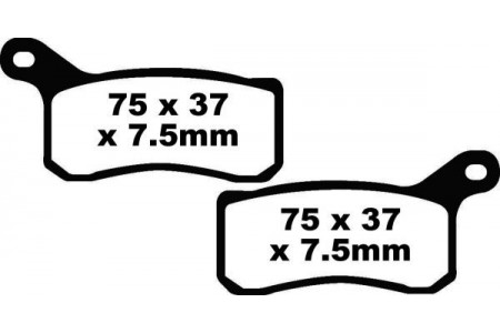 Jeu de plaquettes de frein EBC Performance FA462R Utilisation Intensive