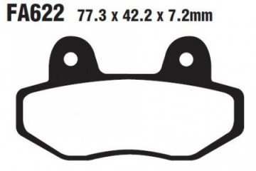 Jeu de plaquettes de frein EBC Performance FA622R Utilisation Intensive