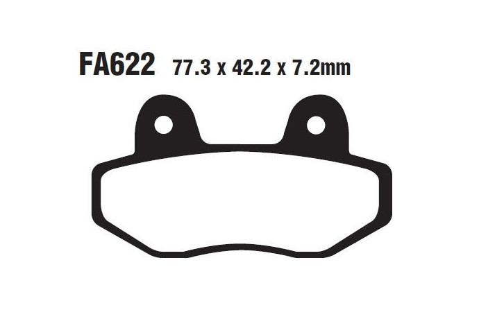 Jeu de plaquettes de frein EBC Performance FA622R Utilisation Intensive