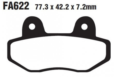 Jeu de plaquettes de frein EBC Performance FA622R Utilisation Intensive