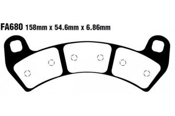 Jeu de plaquettes de frein EBC Performance FA680R Utilisation Intensive