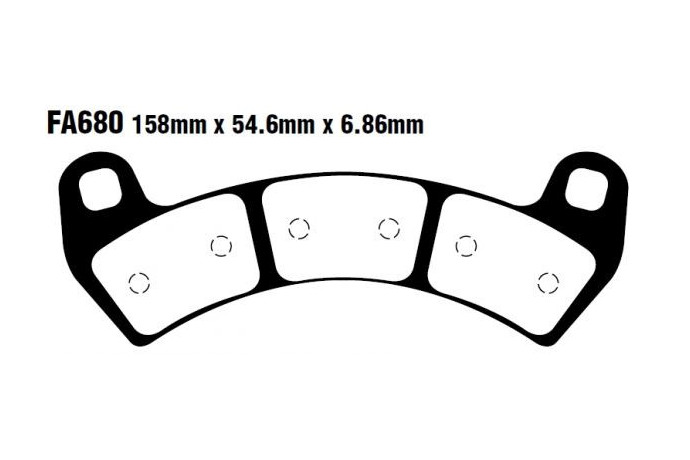 Jeu de plaquettes de frein EBC Performance FA680R Utilisation Intensive Jeu de plaquettes de frein EBC Performance FA680R Utilisation Intensive