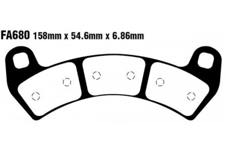 Jeu de plaquettes de frein EBC Performance FA680R Utilisation Intensive