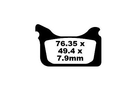 Jeu de plaquettes de frein EBC Performance MXS405 Utilisation Intensive