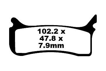 Jeu de plaquettes de frein EBC Performance MXS406 Utilisation Intensive