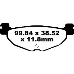 Jeu de plaquettes de frein EBC SFAC408 SFA408HH Utilisation Ville et Route