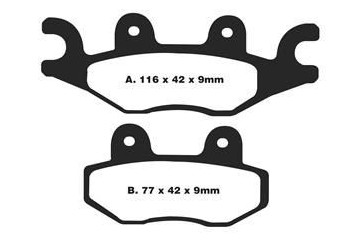 Set of EBC brake pads City and Road use SFA484