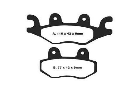 Set of EBC brake pads City and Road use SFA484